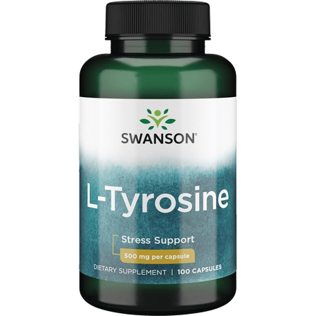 SWANSON L-Tirozinas 500 Mg, nervų sistemos veiklai, kapsulės, 100 vnt.
