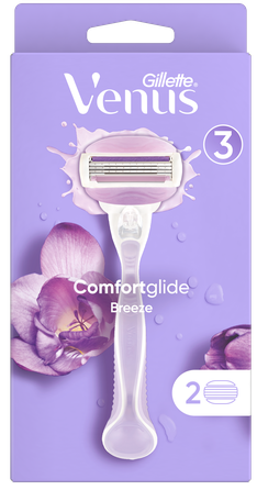 GILLETTE Comfortglide Breeze 2 papildomos galvutės +  skustuvas, 1 vnt.