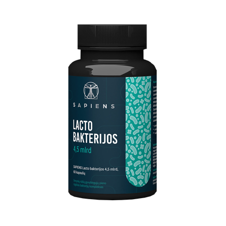 SAPIENS Lacto Bakterijos kapsulės, 60 vnt.