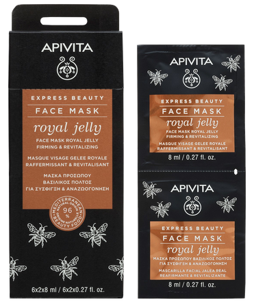APIVITA Express Beauty Royal Jelly (8 ml) veido kaukė, 2 vnt.