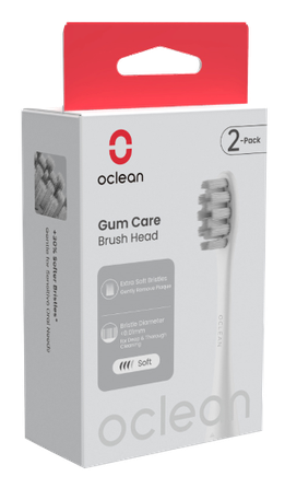 OCLEAN Professional Gum Care P1C12 White elektrinių dantų šepetėlių galvutės, 2 vnt.