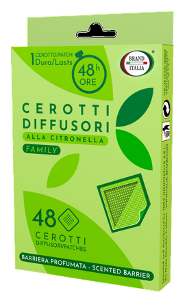 BRAND ITALIA Lemongrass pleistrai nuo uodų, 48 vnt.