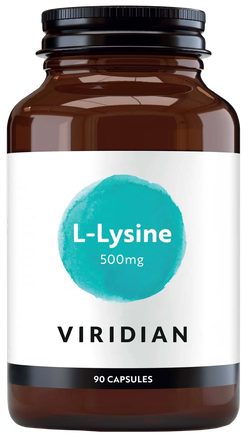 VIRIDIAN L-Lysine 500 mg kapsulės, 90 vnt.