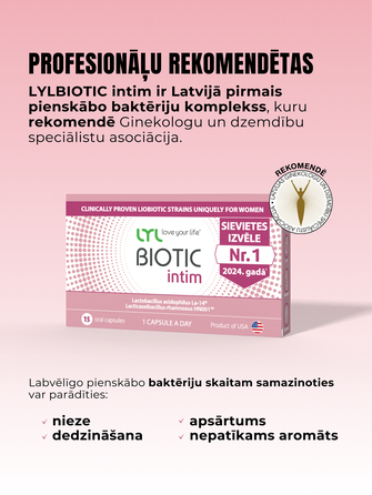 LYL BIOTIC Intim kapsulės, 15 vnt.