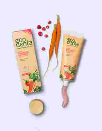ECODENTA braškių skonio dantų pasta, 75 ml