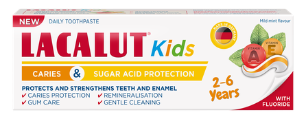 LACALUT Lacalut Kids 2-6 m. dantų pasta, 55 ml
