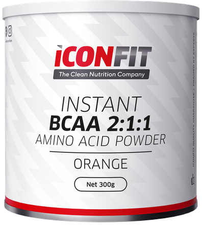 ICONFIT BCAA 2:1:1 - Orange milteliai, 300 g