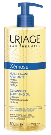 URIAGE Xemose Huile Soothing valomasis aliejus, 500 ml