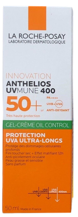 LA ROCHE-POSAY Anthelios Oil Control SPF 50+ gelis-kremas, 50 ml