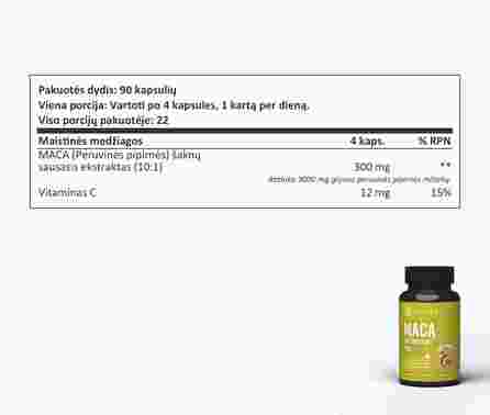 SAPIENS Maca Extract PRO kapsulės, 90 vnt.
