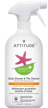 ATTITUDE Citrusų Žievelių Aromato, Ekologiškas, Kasdienis Dušo Kabinų purškiamas valiklis, 800 ml