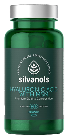 SILVANOLS Hyaluronic acid with MSM kapsulės, 120 vnt.