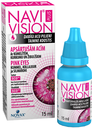 NAVIVISION Plus Pink akių lašai, 15 ml