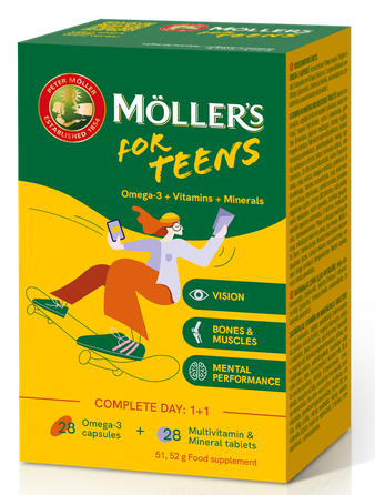 MOLLERS For Teens tabletės + kapsulės, 56 vnt.