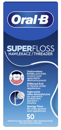ORAL-B Super Floss dantų siūlas, 1 vnt.