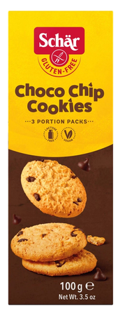 SCHAR Choco Chip be glitimo sausainiai, 100 g