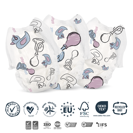 GEGE Genius Baby PNTS (9-15 kg) Maxi 4 sauskelnės-kelnaitės, 40 vnt.