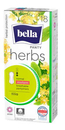 BELLA Panty Herbs Tilia įklotai, 18 vnt.