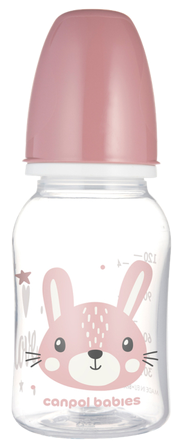 CANPOL BABIES Cute Animals rožinis buteliukas, 120 ml