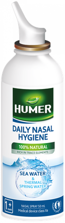 HUMER terminio ir jūros vandens nosies nosies purškalas, 50 ml