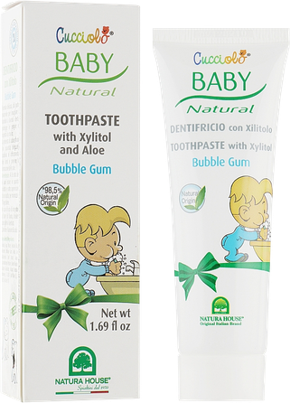 NATURA HOUSE Cucciolo Baby Bubble-gum kids dantų pasta, 50 ml