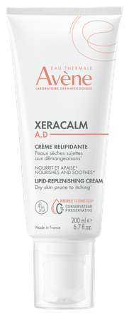 AVENE XeraCalm A.D Lipid-Replenishing labai sausai odai kremas, 200 ml