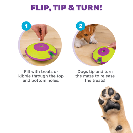 OUTWARD HOUND Treat Maze, žalias žaislas, 1 vnt.