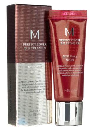MISSHA Perfect Cover BB SPF42 NO.13 Bright Beige veido kremas, 20 ml