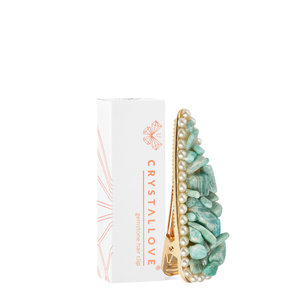CRYSTALLOVE Amazonite plaukų segtukas, 1 vnt.