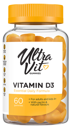 ULTRAVIT   Vitamin D3 kramtomosios tabletės, 60 vnt.