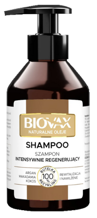 BIOVAX Natural Oils atkuriantis šampūnas, 250 ml