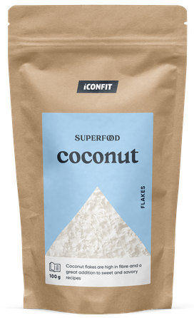 ICONFIT Coconut dribsniai, 100 g