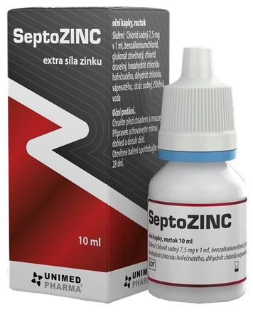 SEPTOZINC  skirti raminti sudirgusias akis, akių lašai, 10 ml