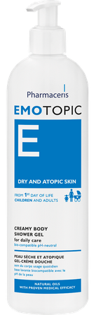 PHARMACERIS E Emotopic dušo gelis, 400 ml