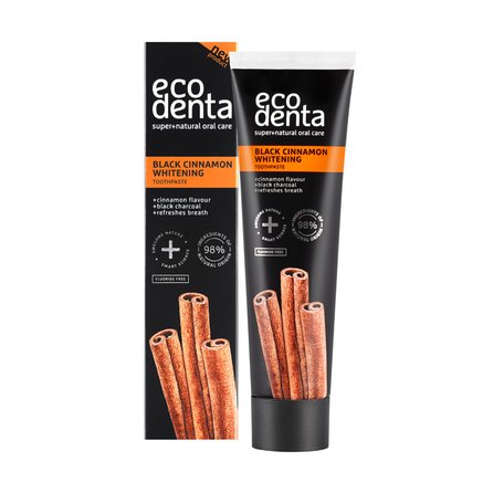 ECODENTA juoda cinamono skonio  dantų pasta, 100 ml