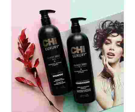 CHI LUXURY Gentle Black Seed valantis šampūnas, 739 ml