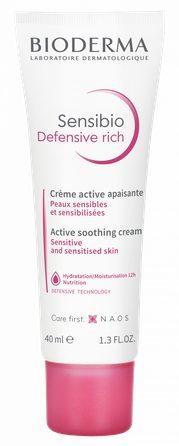 BIODERMA Sensibio Defensive rich kremas, 40 ml