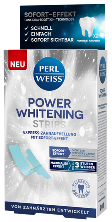 PERLWEISS Power Whitening dantų balinimo juostelės, 5 vnt.