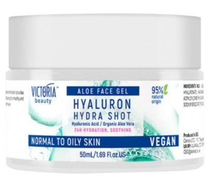 VICTORIA BEAUTY Hyaluron Hydra Shot drėkinantis normaliai ir riebiai odai veido kremas, 50 ml