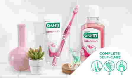GUM Pro Sensitive  jautrių dantų ir dantenų dantų šepetėlis, 1 vnt.