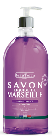 BEAUTERRA BEAUTERRA Marseille levandų kvapo skystas muilas, 1000 ml