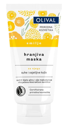 OLIVAL maitinamoji su šlamučiais veido kaukė, 75 ml