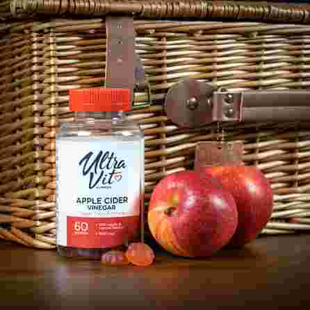 ULTRAVIT   obuolių sidro acto guminukai, 60 vnt.