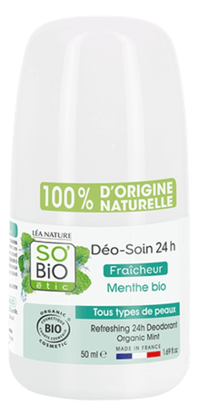 SO BIO ETIC 24H Su Mėta dezodorantas, 50 ml