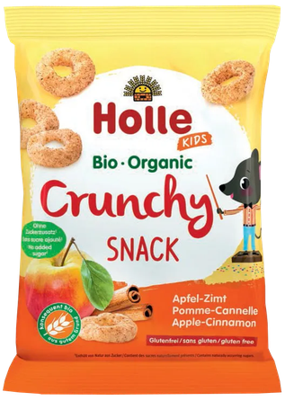 HOLLE  su obuoliais ir cinamonu, ekologiški užkandis, 25 g