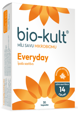 BIO-KULT Everyday žarnyno mikrofloros balansui kapsulės, 30 vnt.