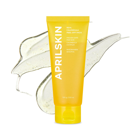 APRILSKIN Real Calendula Peel Off Pack, poras valanti veido kaukė, 100 g