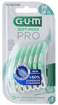 GUM Soft-Picks Pro Medium tarpdančių šepetėlis, 30 vnt.