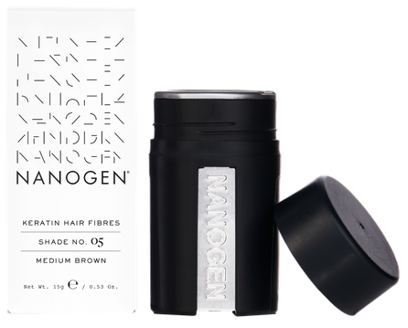 NANOGEN Keratin Medium Brown plaukų pluoštai, 15 g
