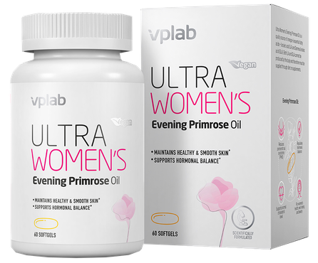 VPLAB Ultra Women's Evening Primrose minkštos gelio kapsulės, 60 vnt.